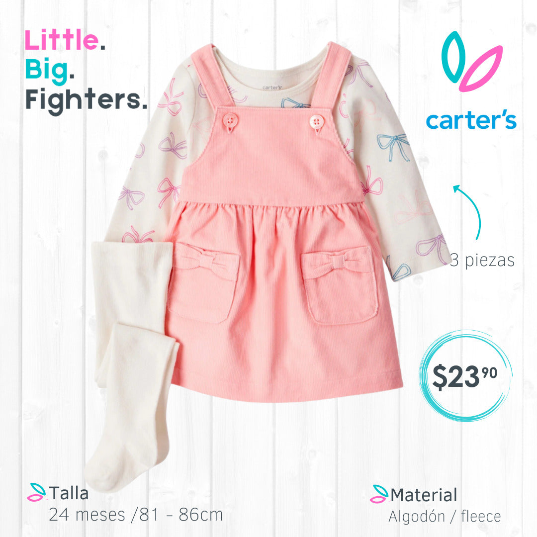 Vestido 3 piezas Carters / 24 meses