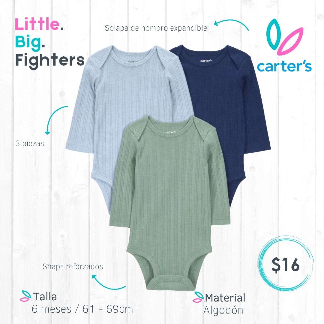 Set 3 bodies Carter´s  / 3 meses