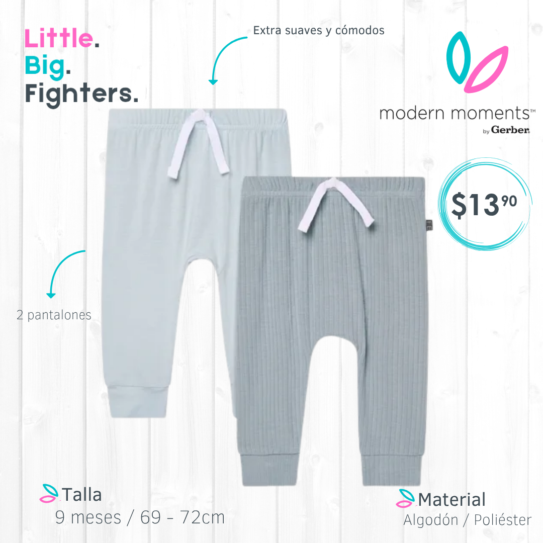 Set 2 pantalones Modern Moments Gerber / 6-9 meses
