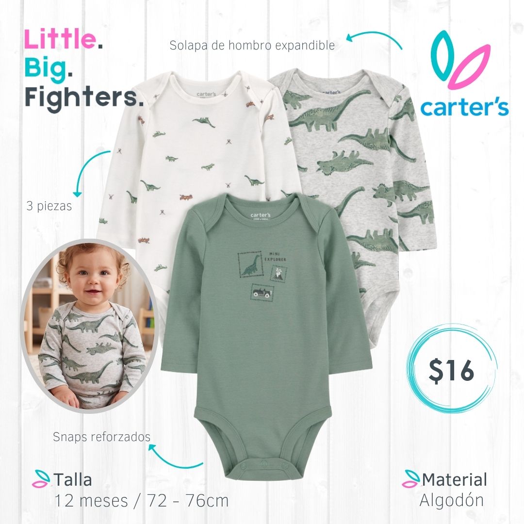 Set 3 bodies Carter's / 12 meses