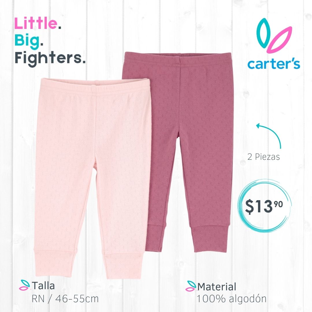 Set 2 pantalones Carter's / Recién Nacida