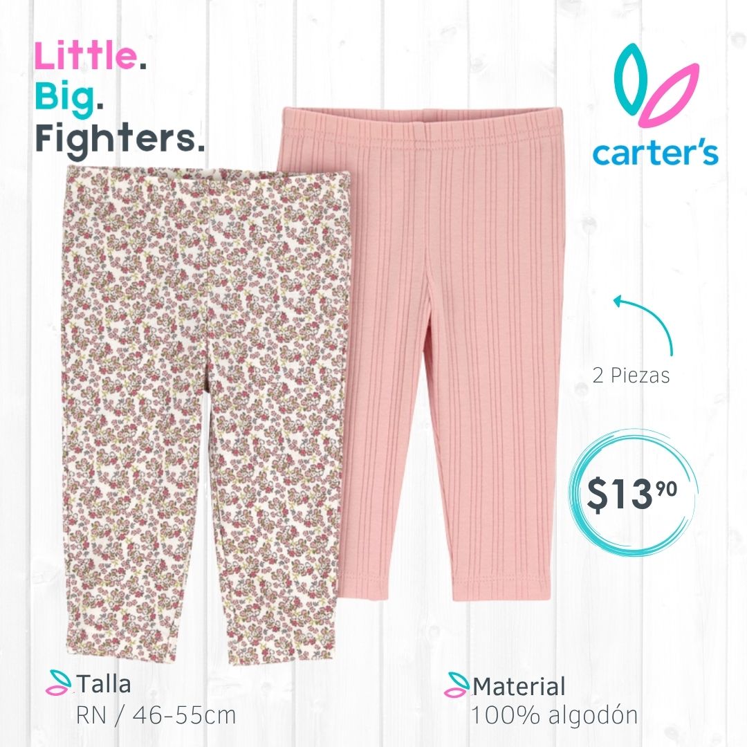 Set 2 pantalones Carter's / Recién Nacida