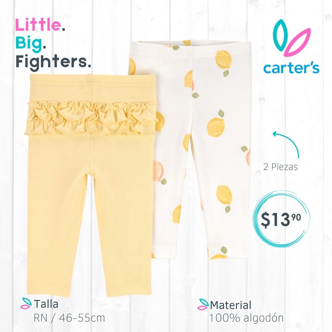 Set 2 pantalones Carter's / Recién Nacida