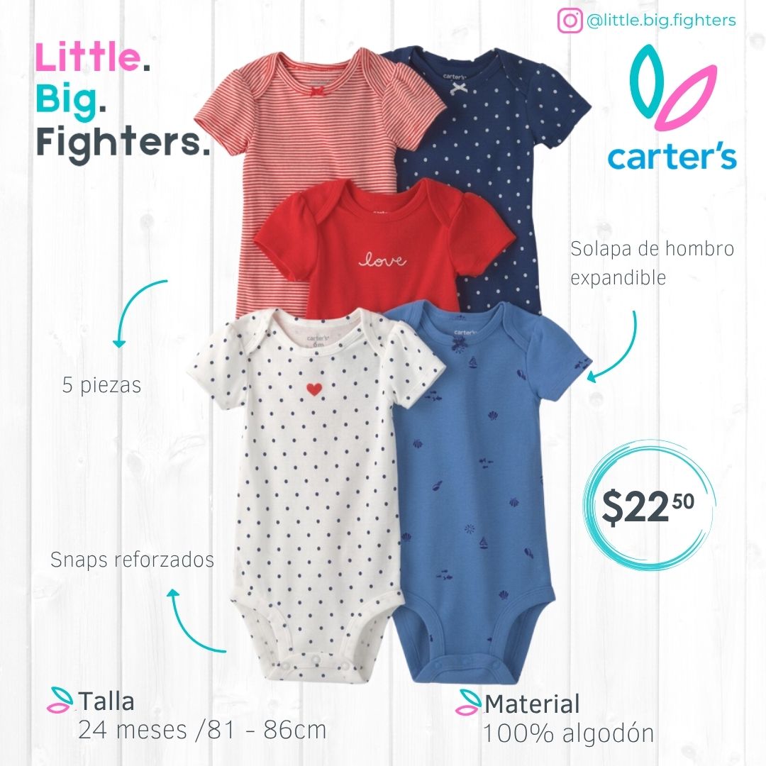 Set 5 bodies Carter´s / 24 meses