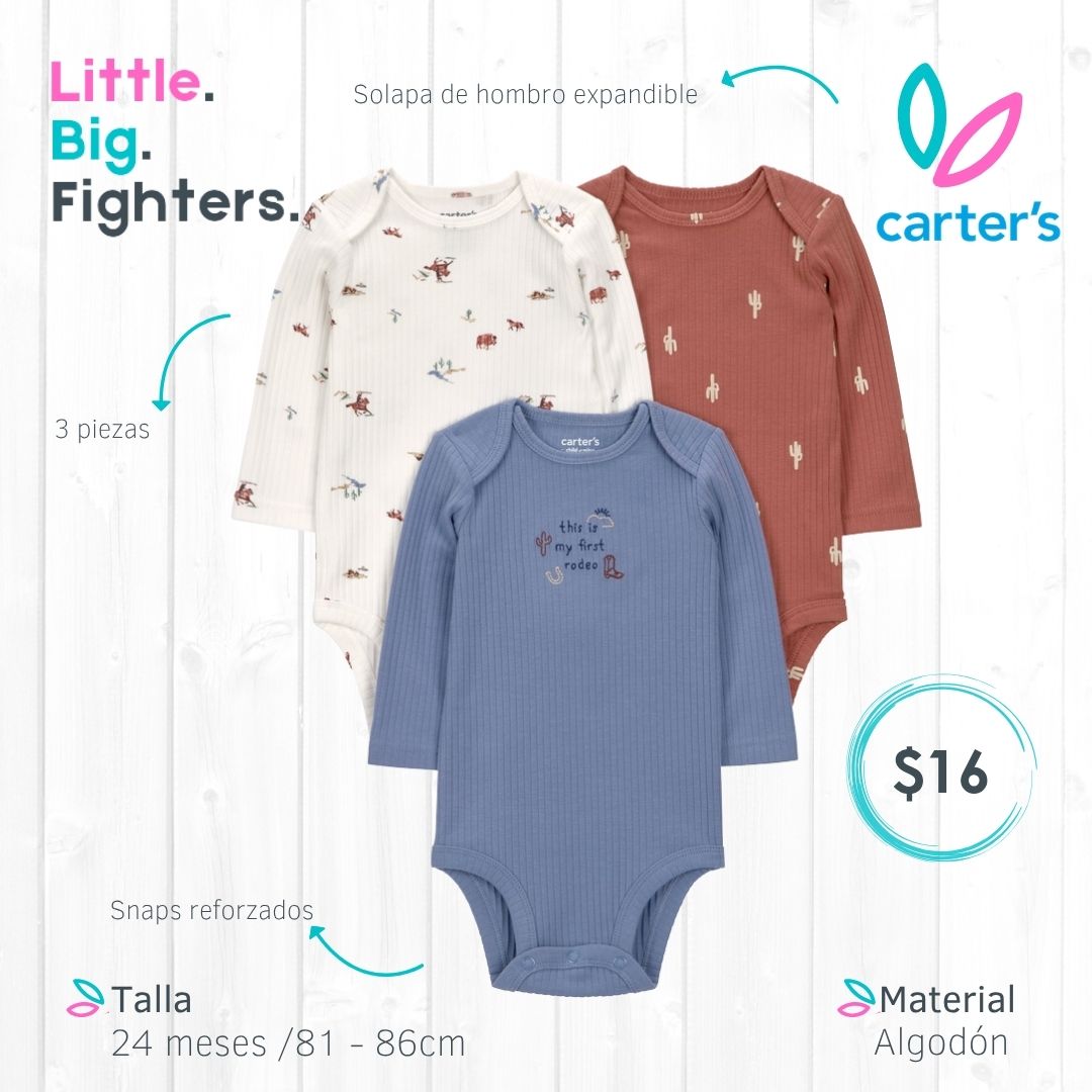 Set 3 bodies Carter's / 24 meses
