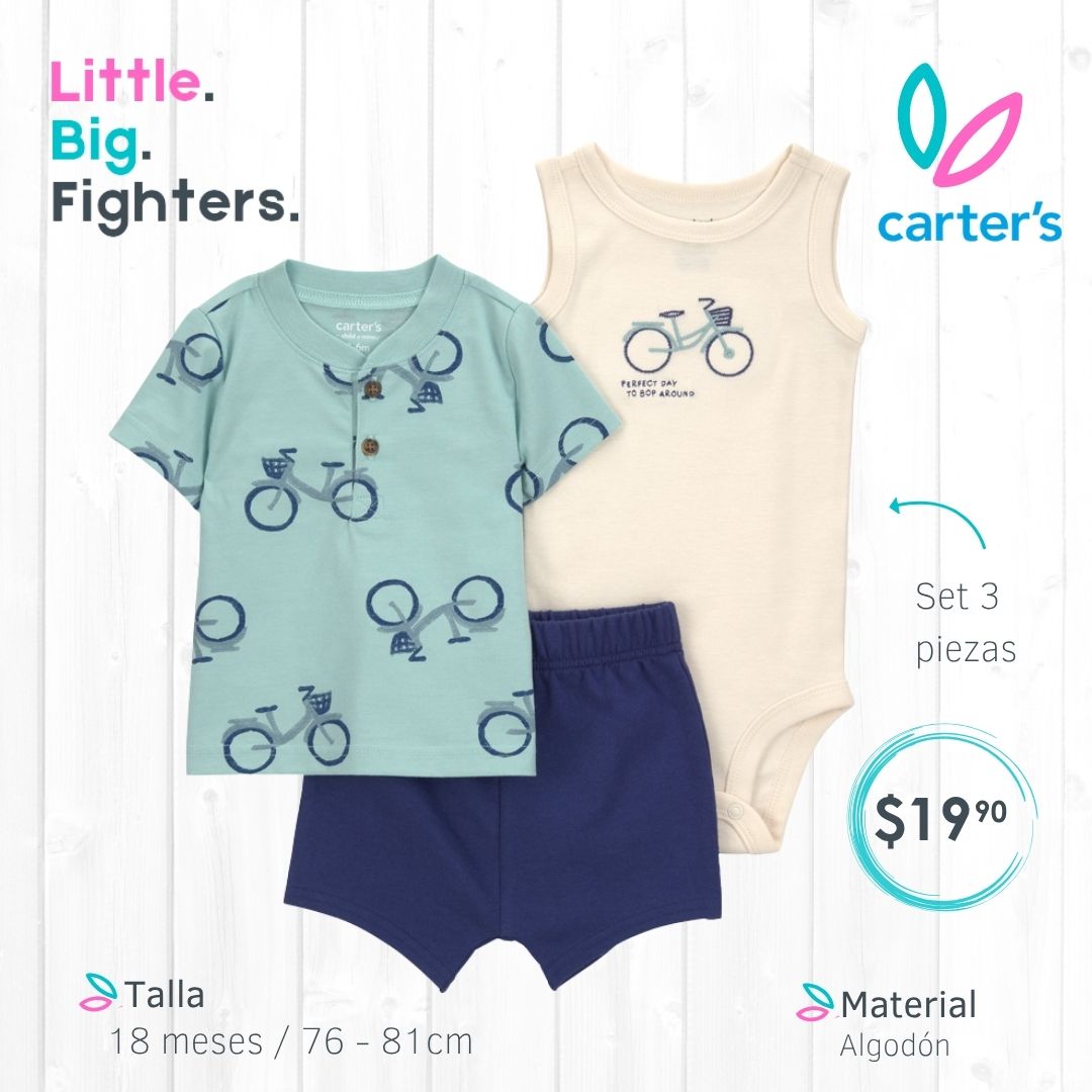 Set 3 piezas Carters / 18 meses
