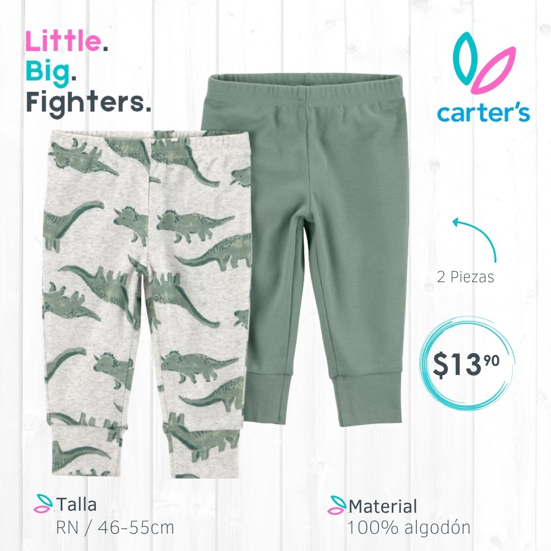 Set 2 pantalones Carter's / Recién Nacido