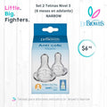 Set 2 Tetinas Nivel 3 (6meses+) Boca estrecha