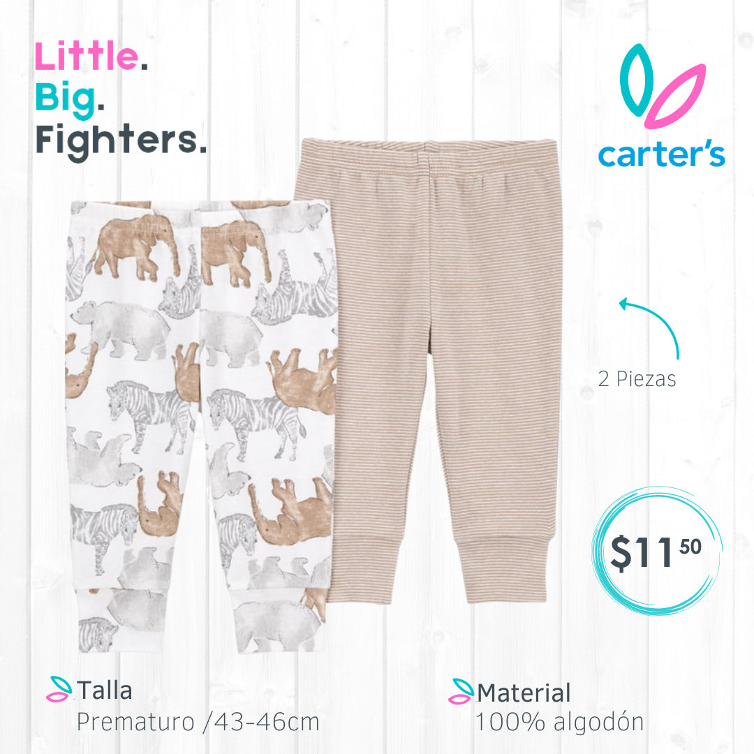 Set 2 pantalones Carters / Prematuro