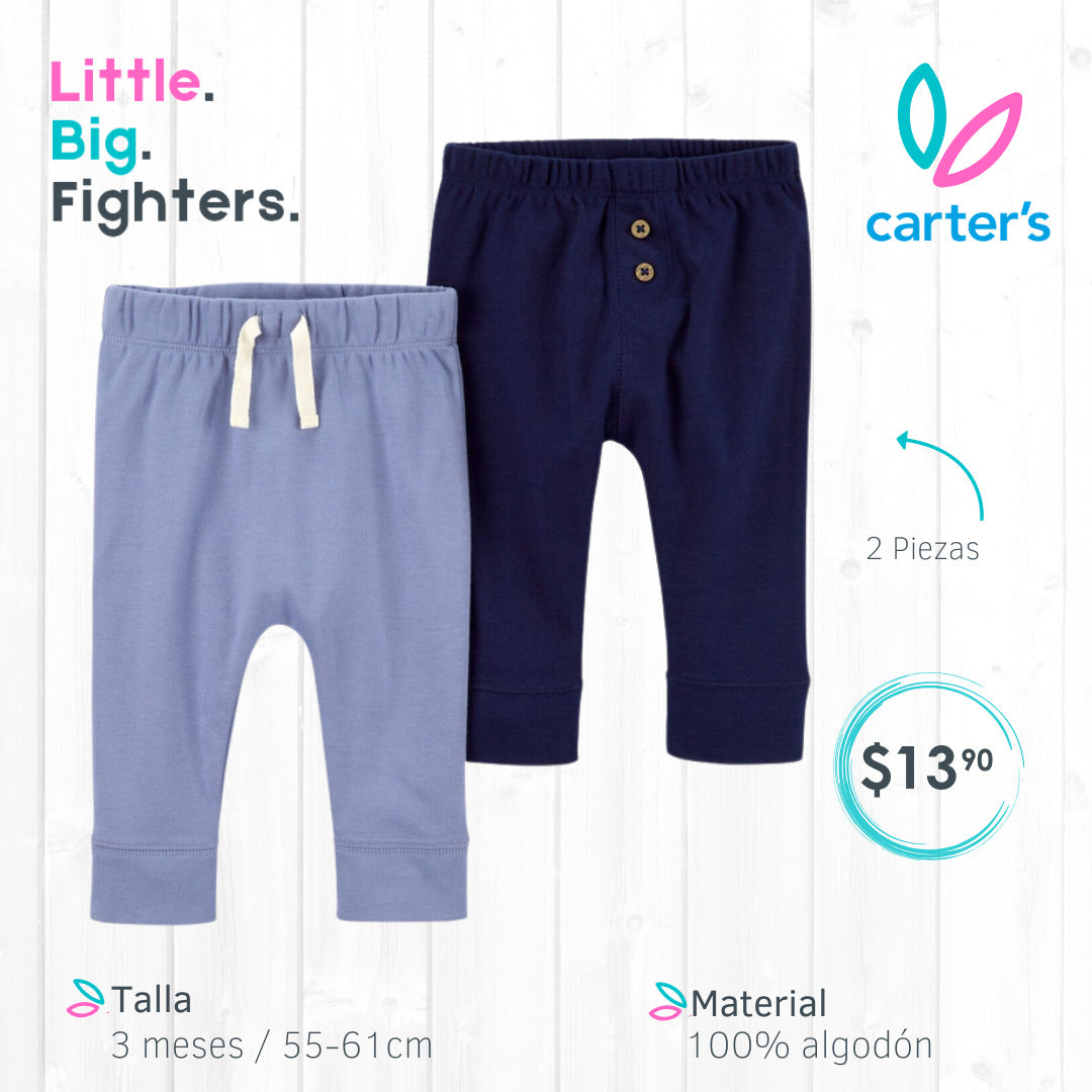 Set 2 pantalones Carters / 3 meses