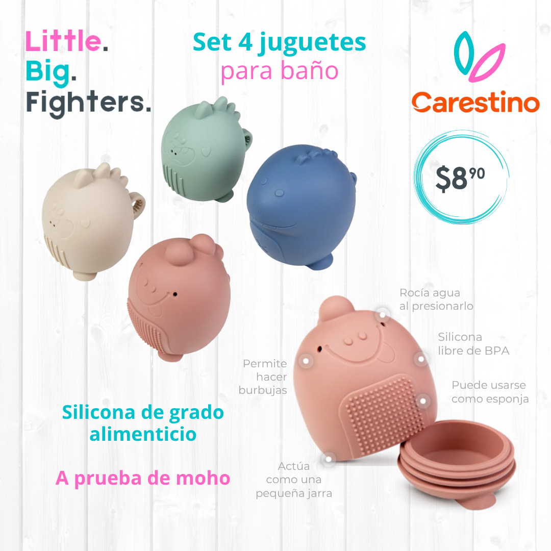 Set 4 juguetes de baño Carestino