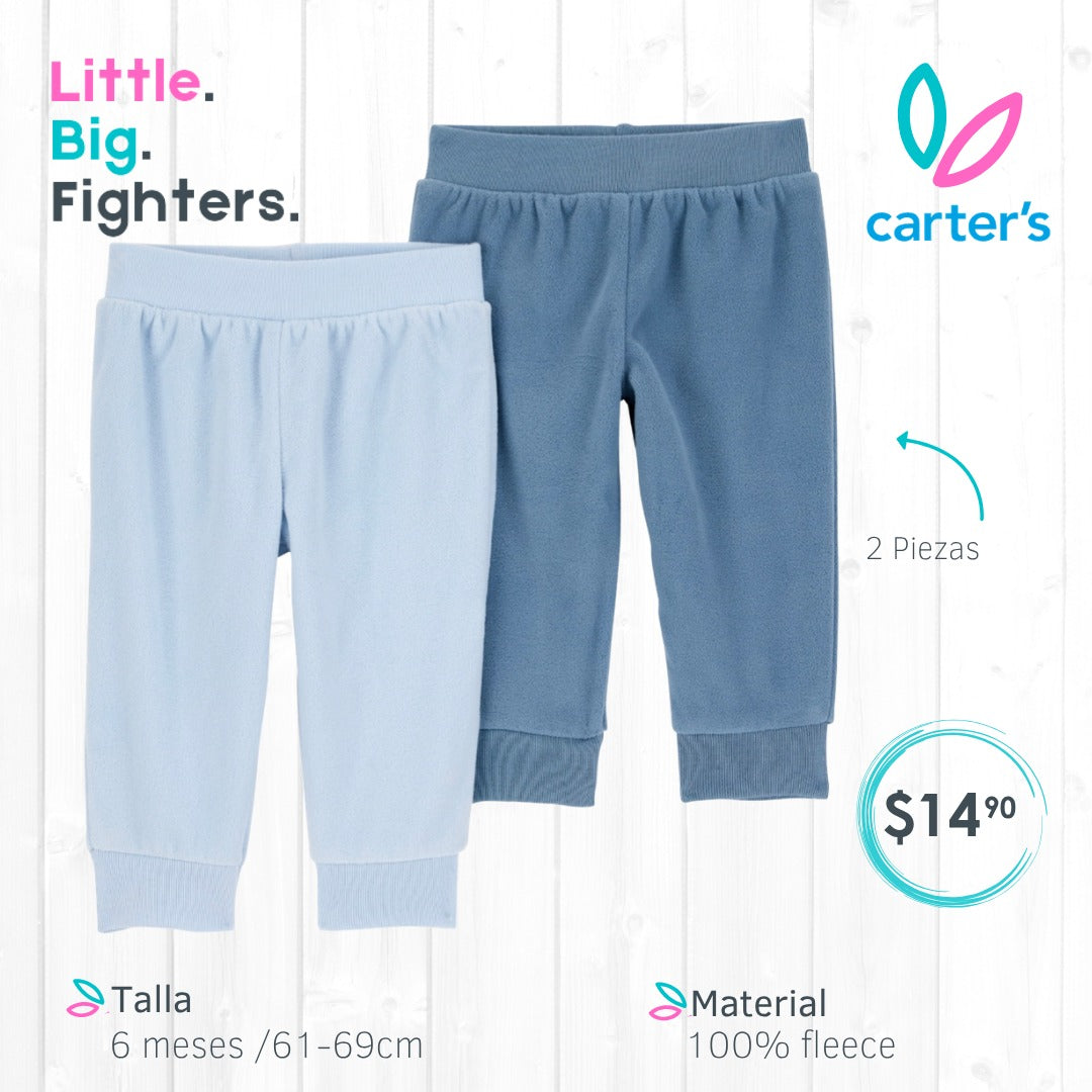 Set 2 pantalones térmicos Carters / 6 meses