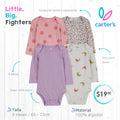 Set 4 bodies Carters / 9 meses