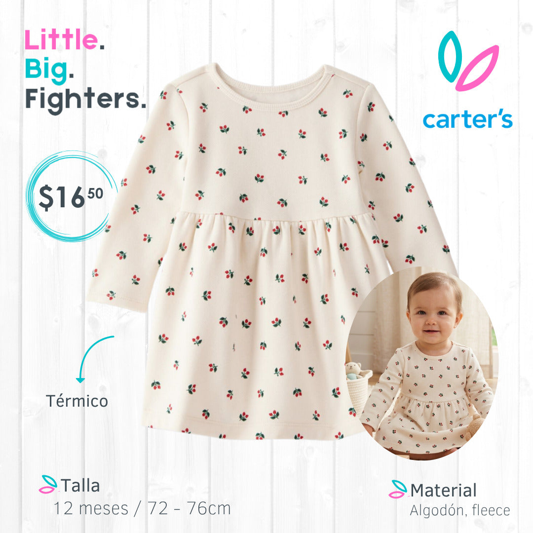 Vestido Térmico Carters / 12 meses