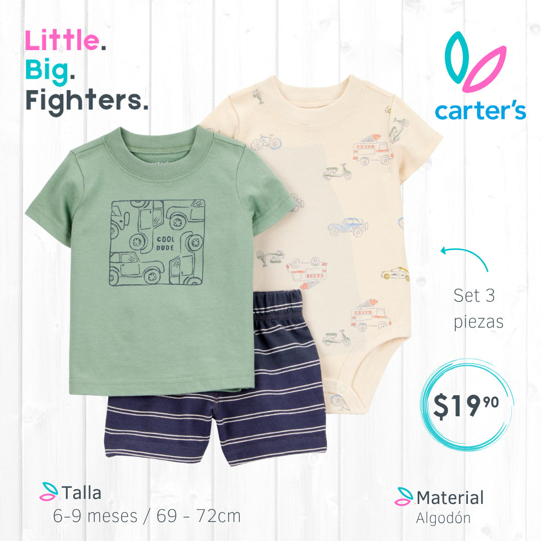 Set 3 piezas Carters / 9 meses