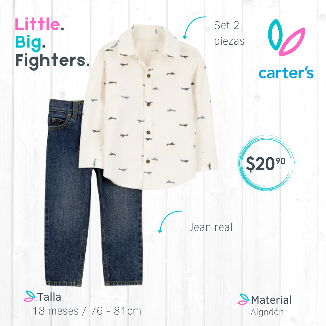 Set 2 piezas Carters / 18 meses