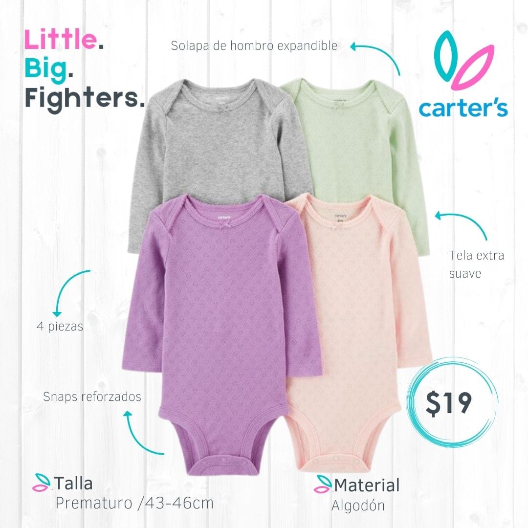 Set 4 bodies Carters / T: Prematuro