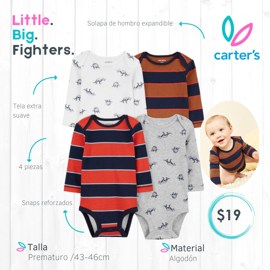 Set 4 bodies Carters / T: Prematuro
