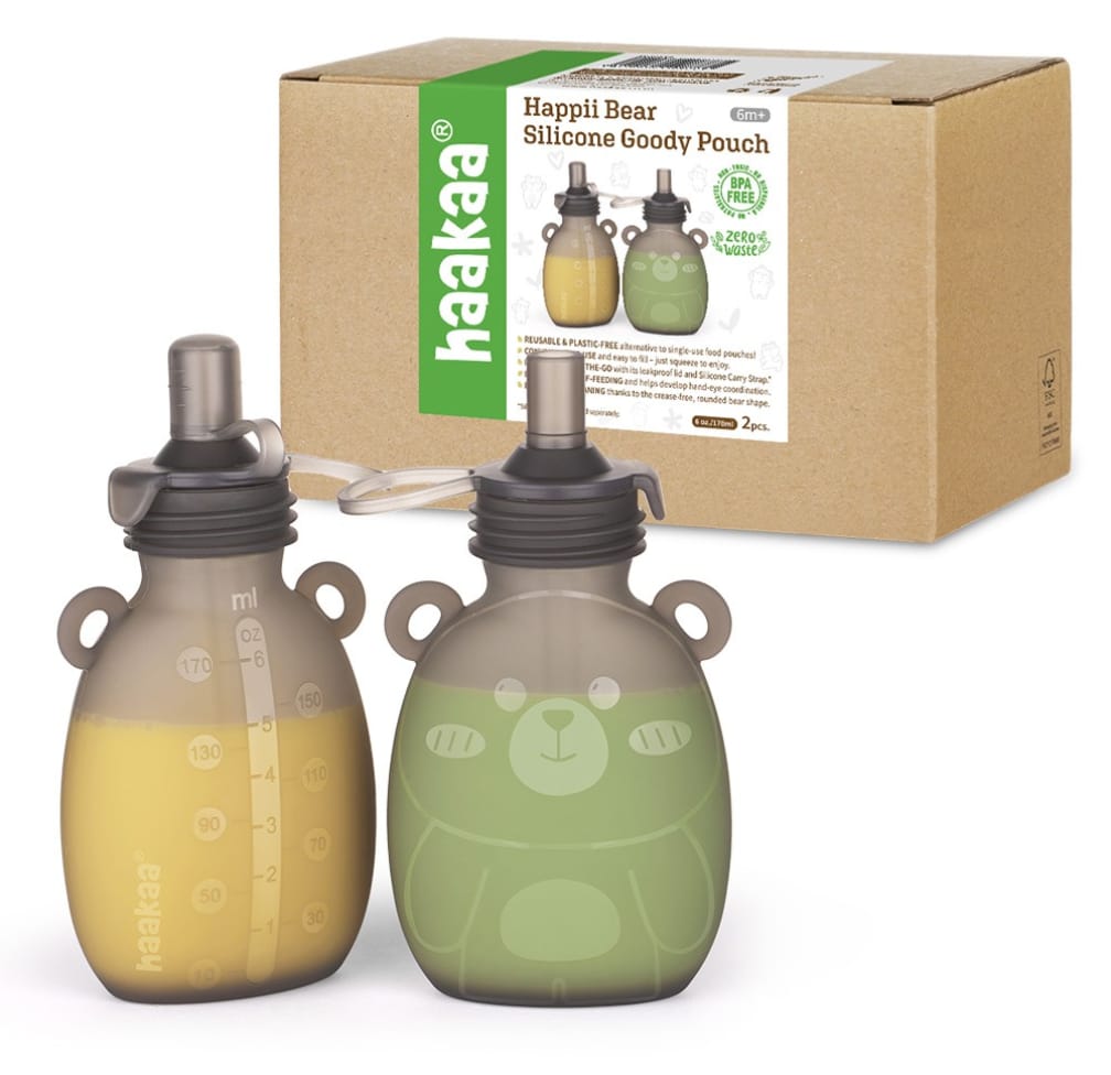 Bolsa de silicón para alimentos Happy bear 2 piezas