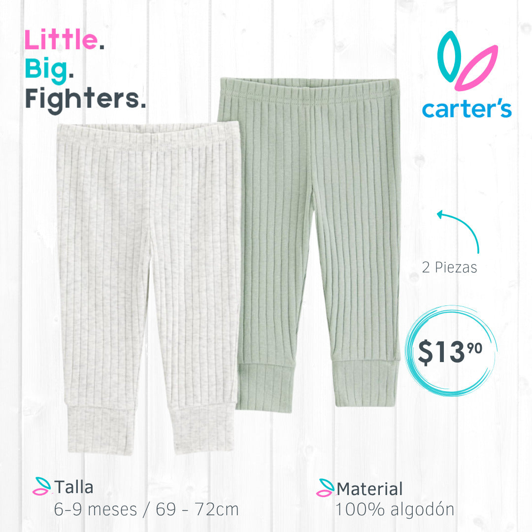 Set 2 pantalones Carters / 6-9 meses