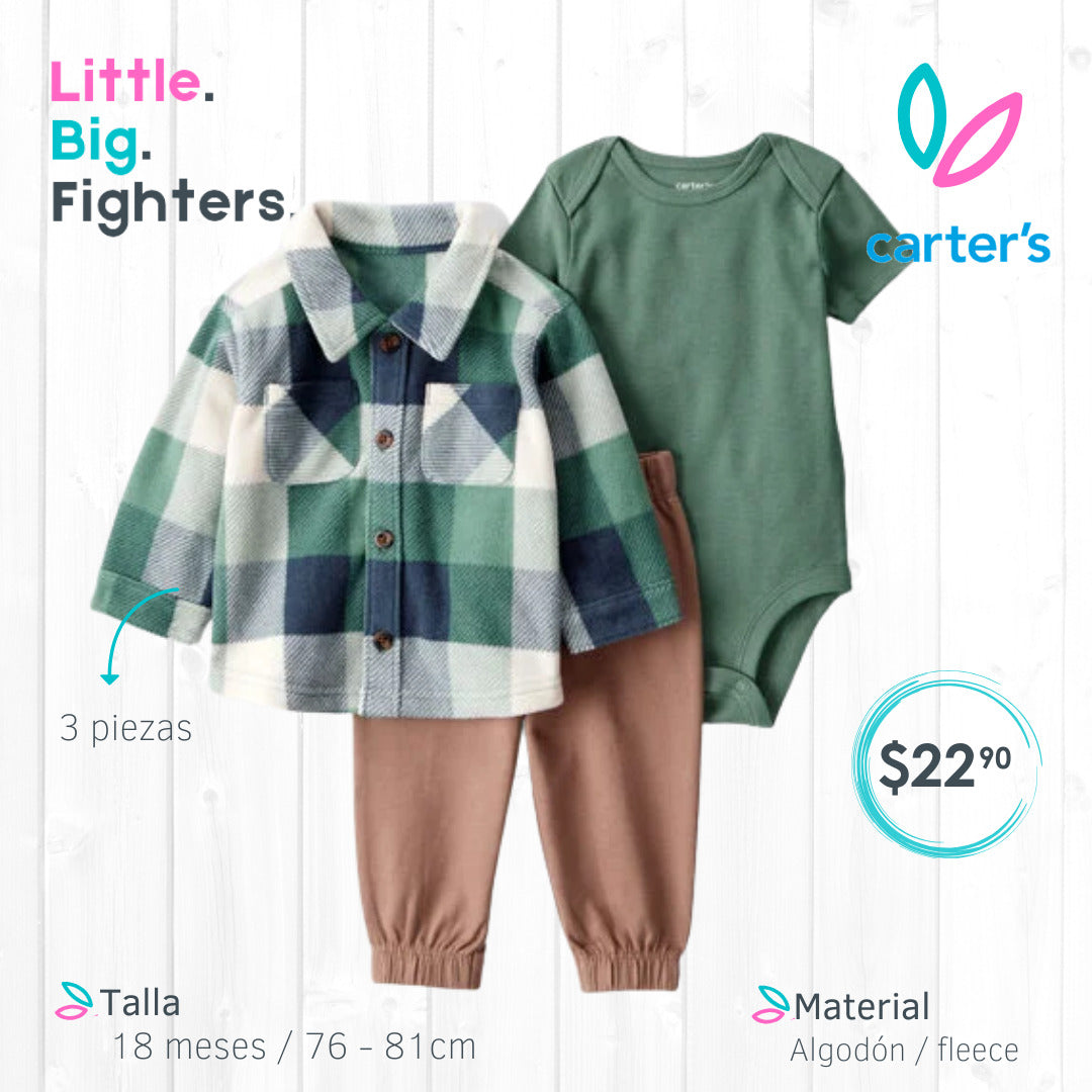Set 3 piezas Carters / 18 meses