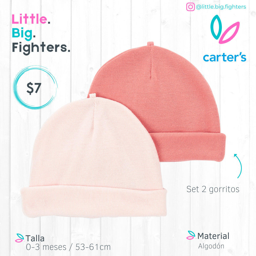 Set 2 gorritos Carters / 0-3meses