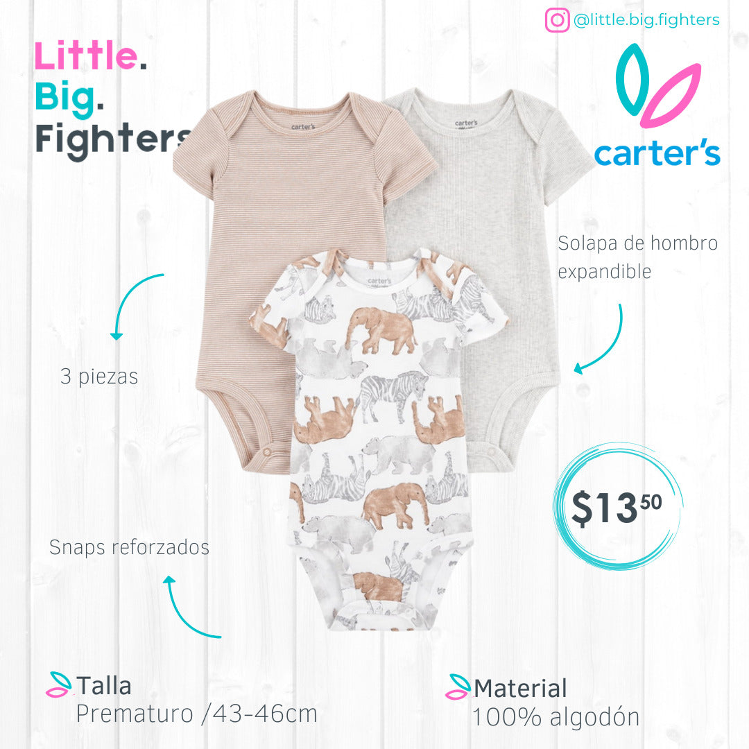 Set 3 boidies Carters / Prematuro