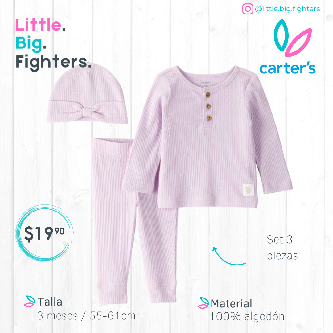 Set 3 piezas Carters / 3 meses