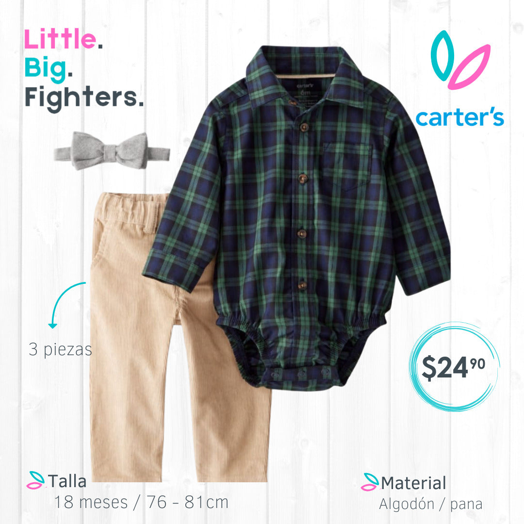 Set 3 piezas Carters / 18 meses