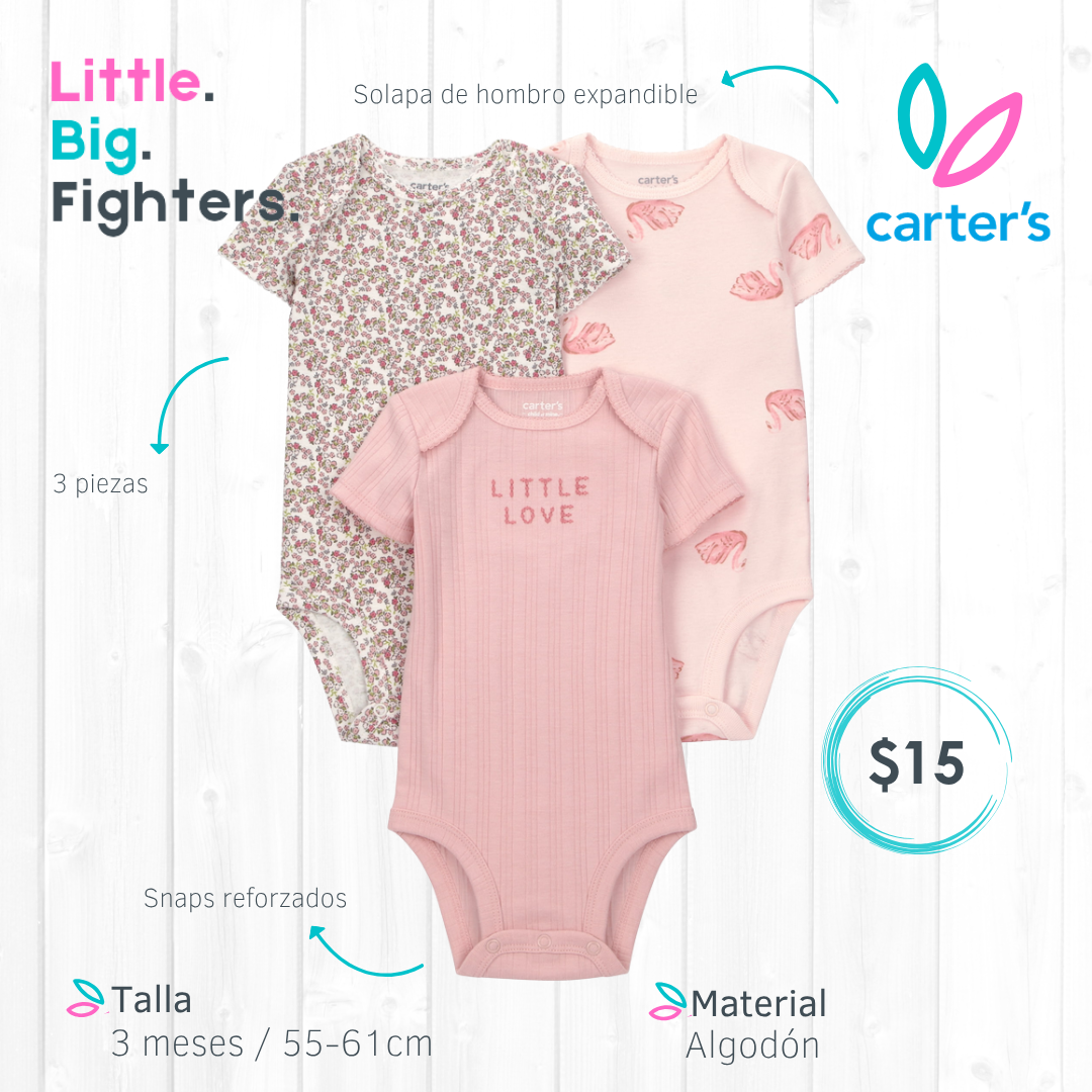 Set 3 bodies Carter's / 3 meses