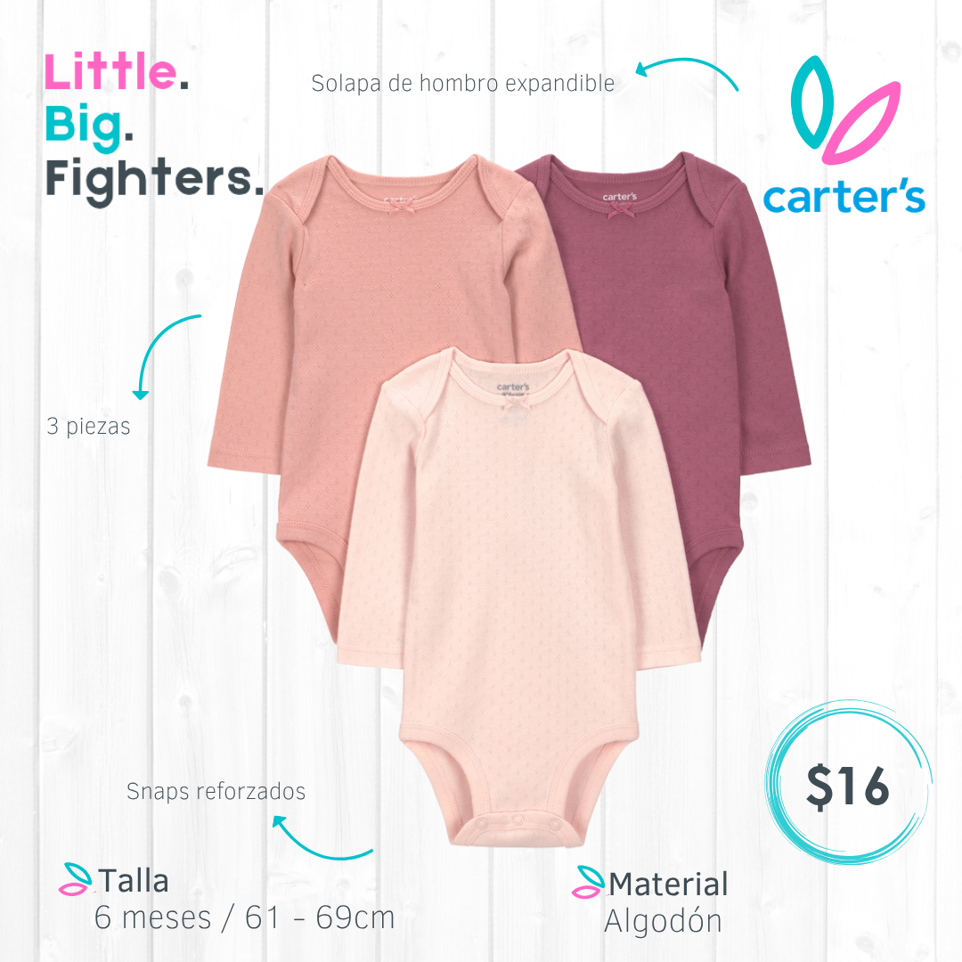 Set 3 bodies Carter's / 6 meses