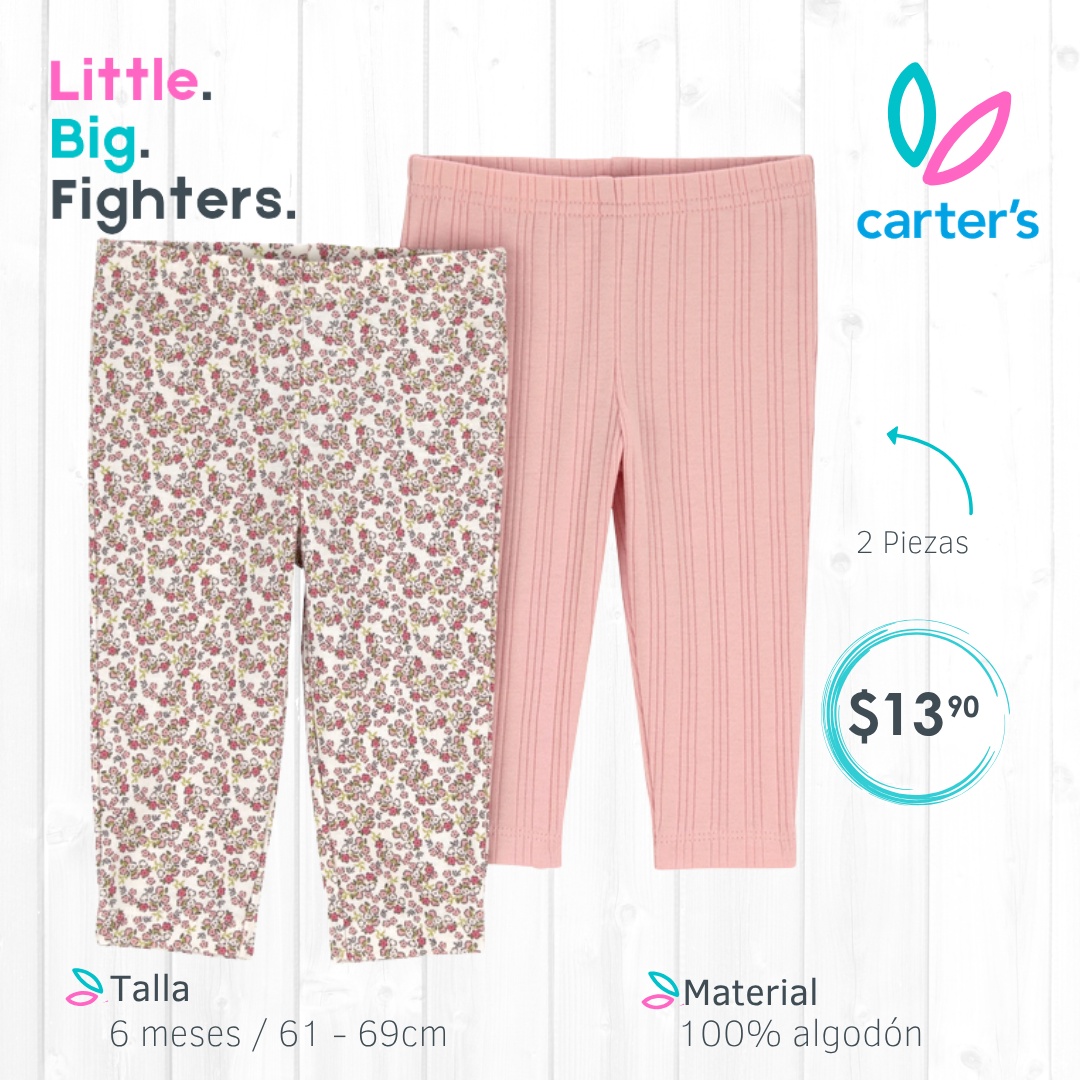 Set 2 pantalones Carter's / 6 meses