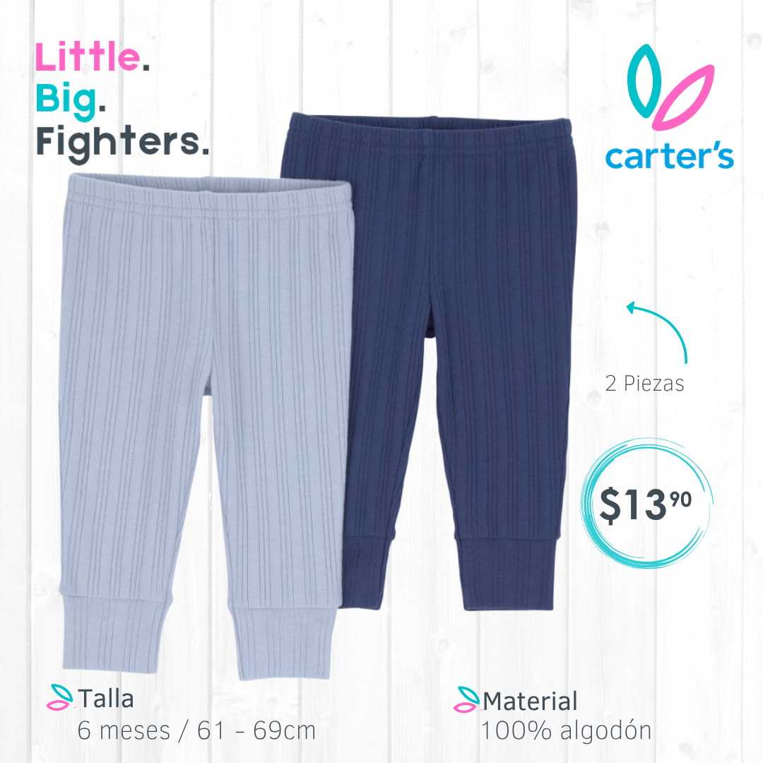 Set 2 pantalones Carter's / 6 meses