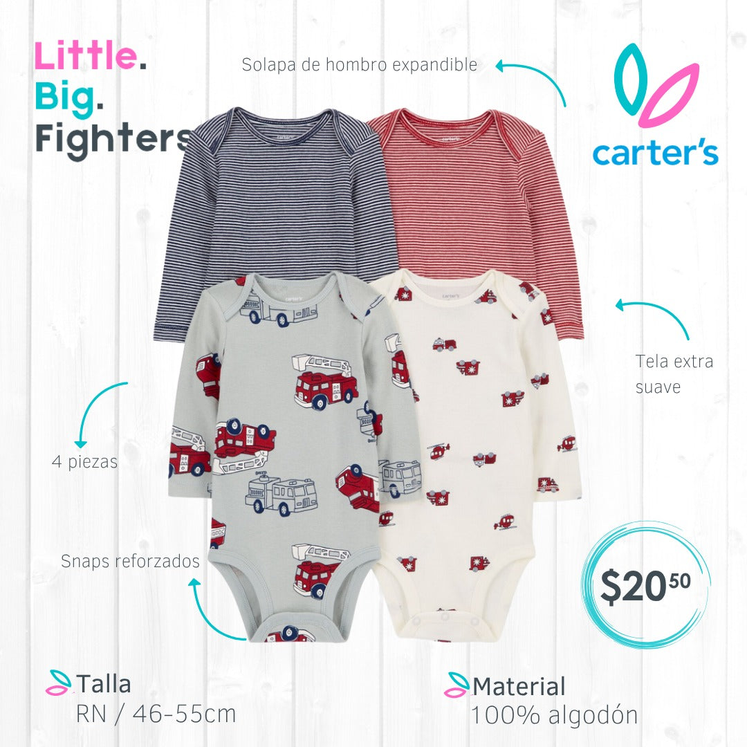 Set 4 bodies Carters  / Recién Nacido