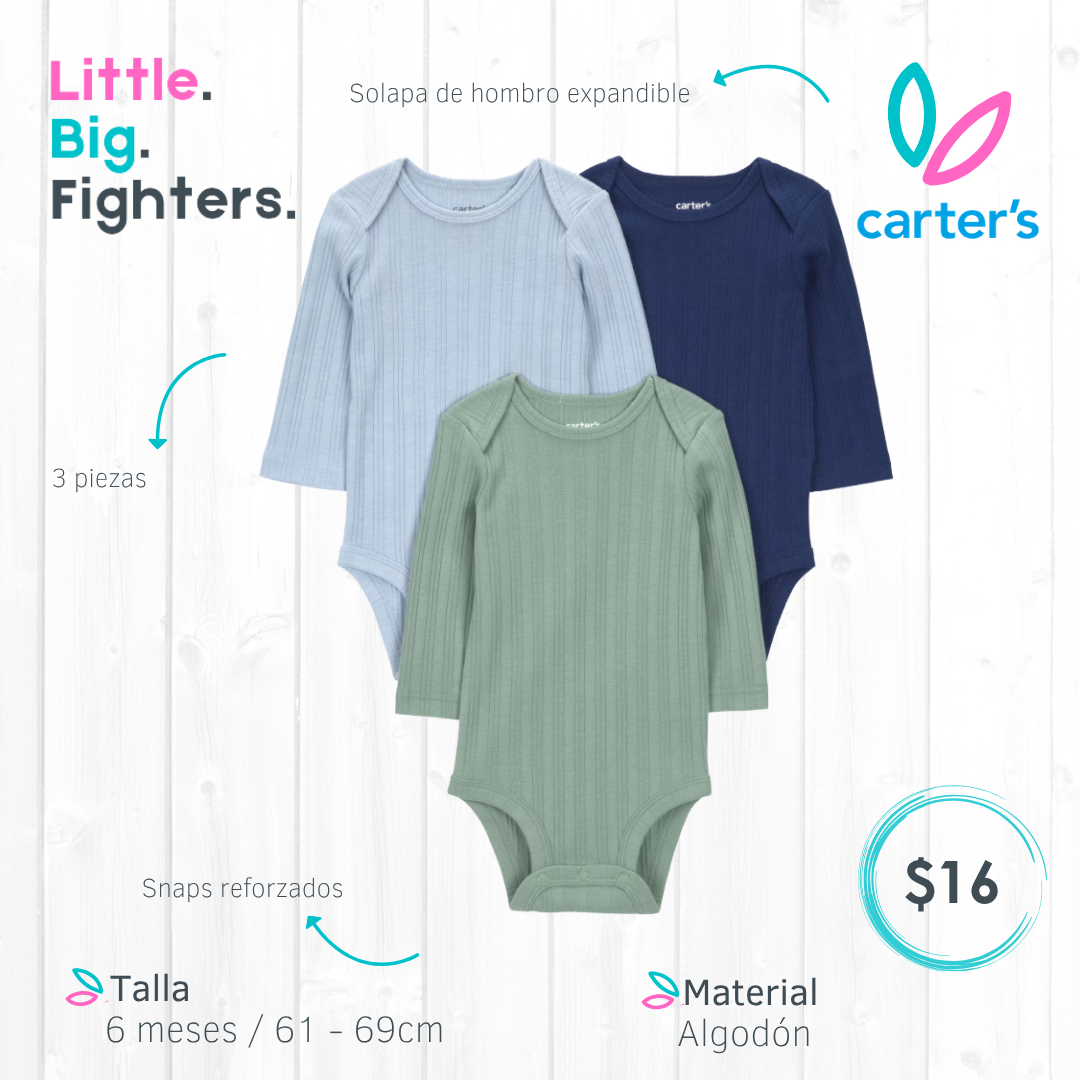 Set 3 bodies Carter's / 6 meses