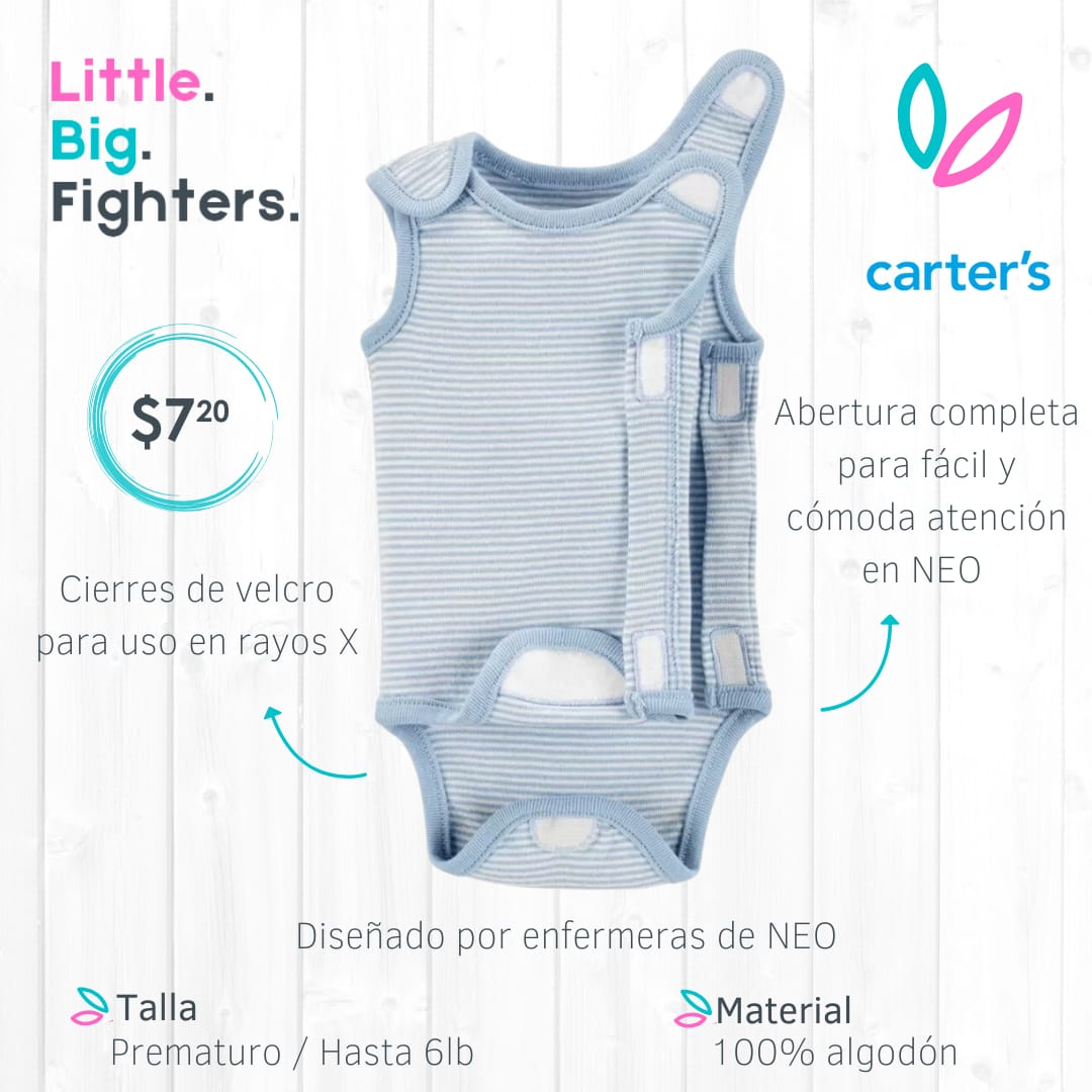 Body Carters sin mangas, para Neonatología