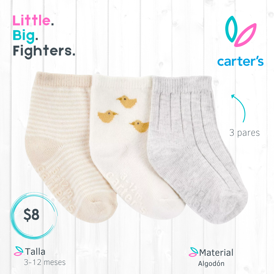 Set 3 pares Carter's / 3-12 meses
