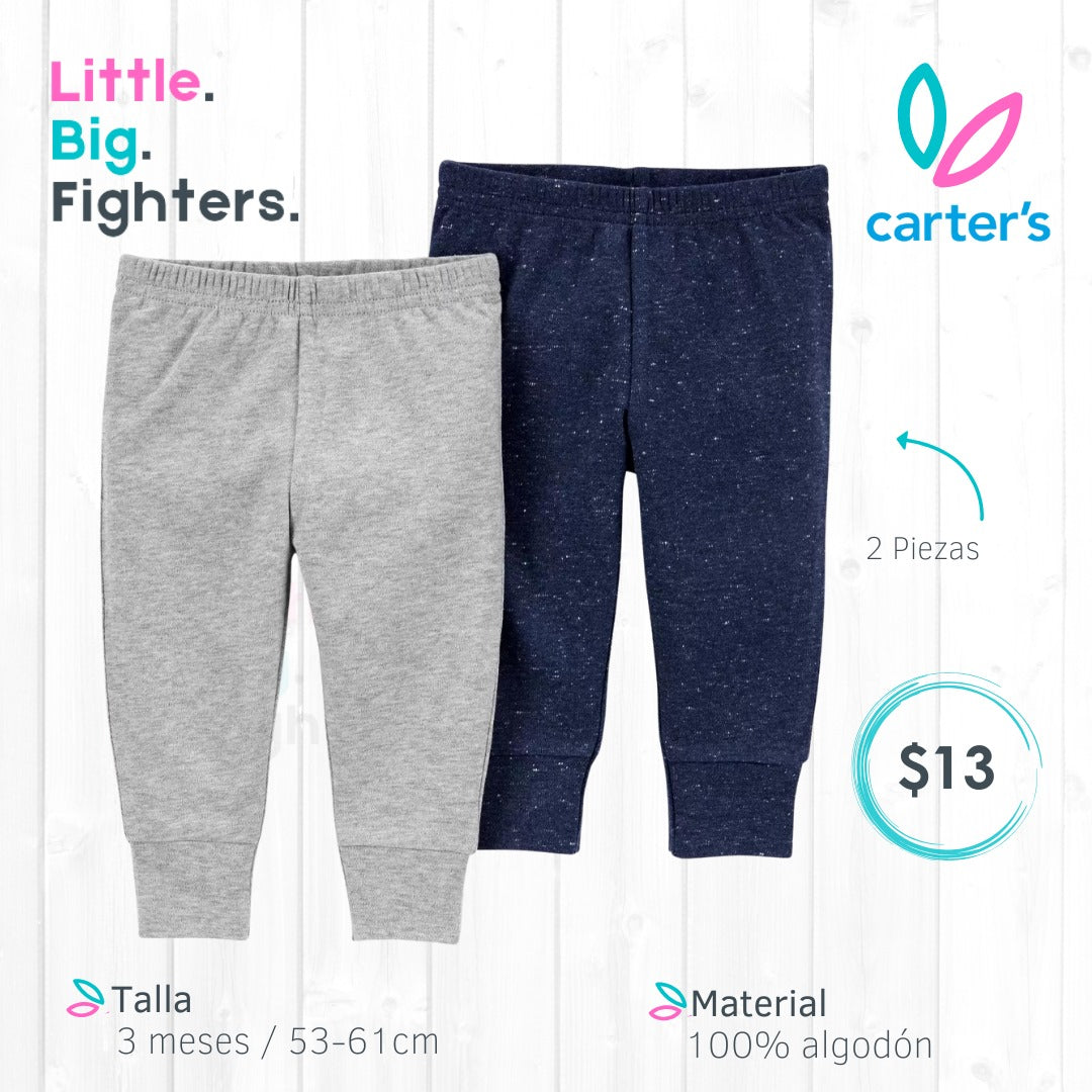 Set 2 pantalones Carters  / T: 3 meses