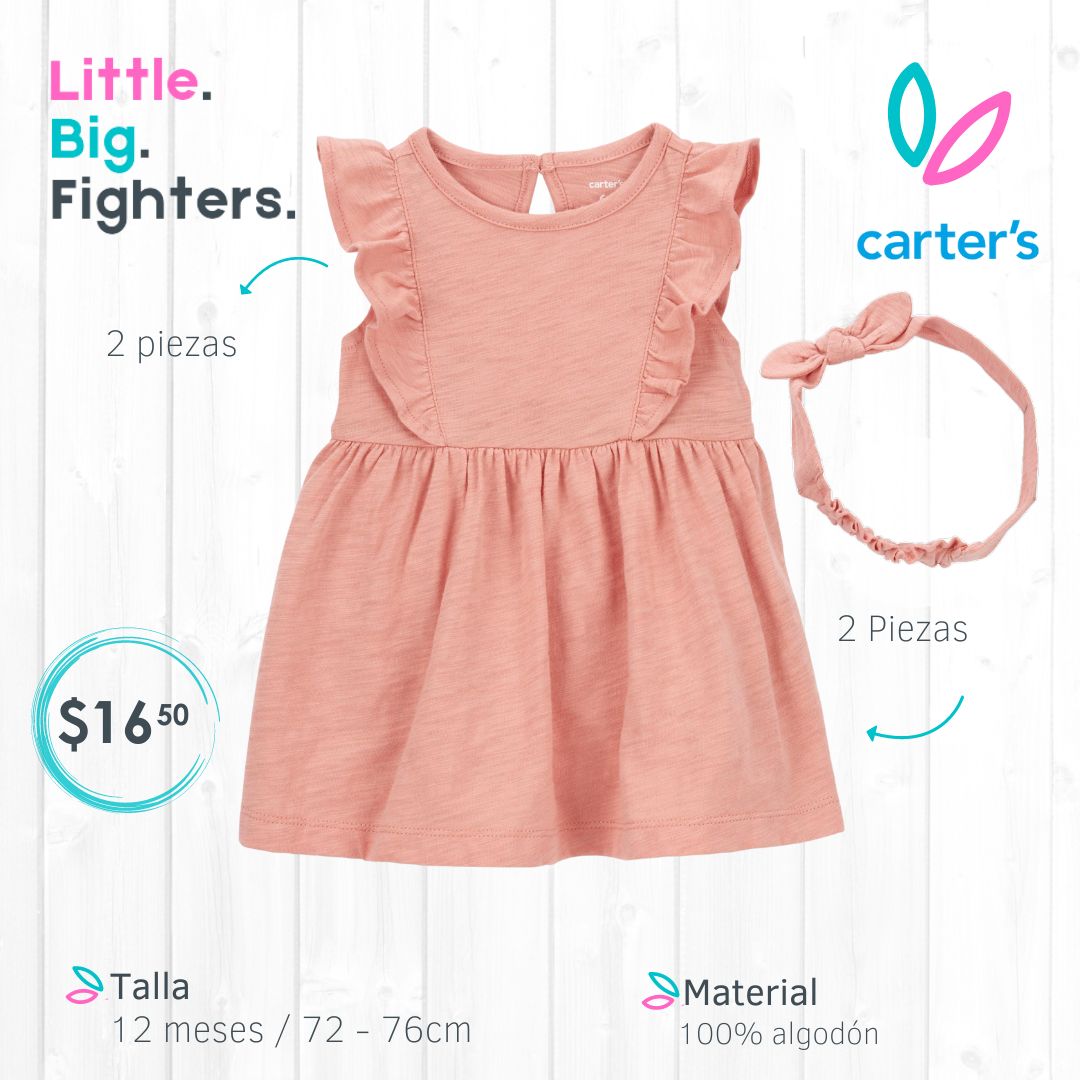 Vestido 2 piezas Carters  / T: 12 meses
