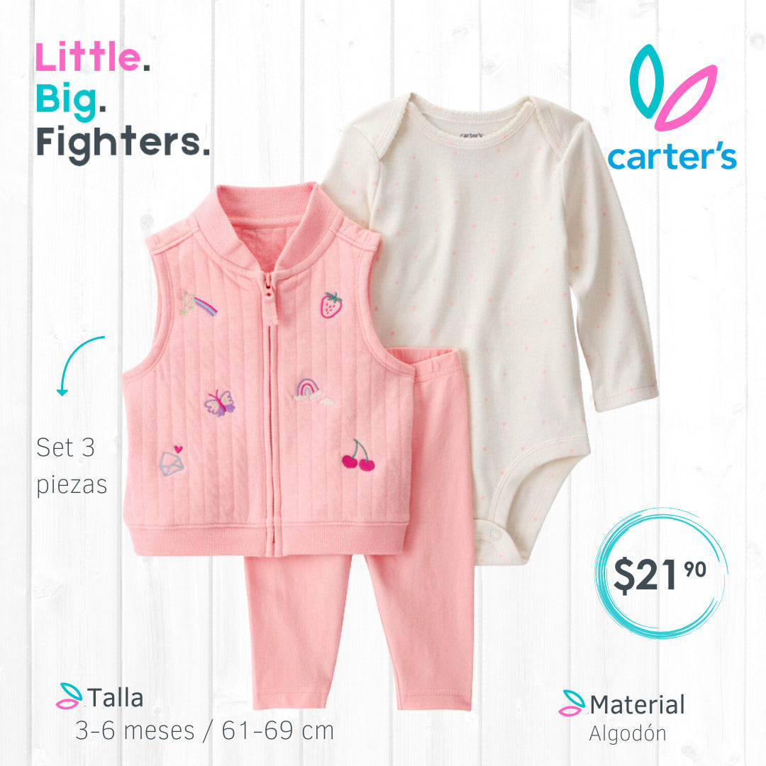Set 3 piezas Carters / T: 6 meses