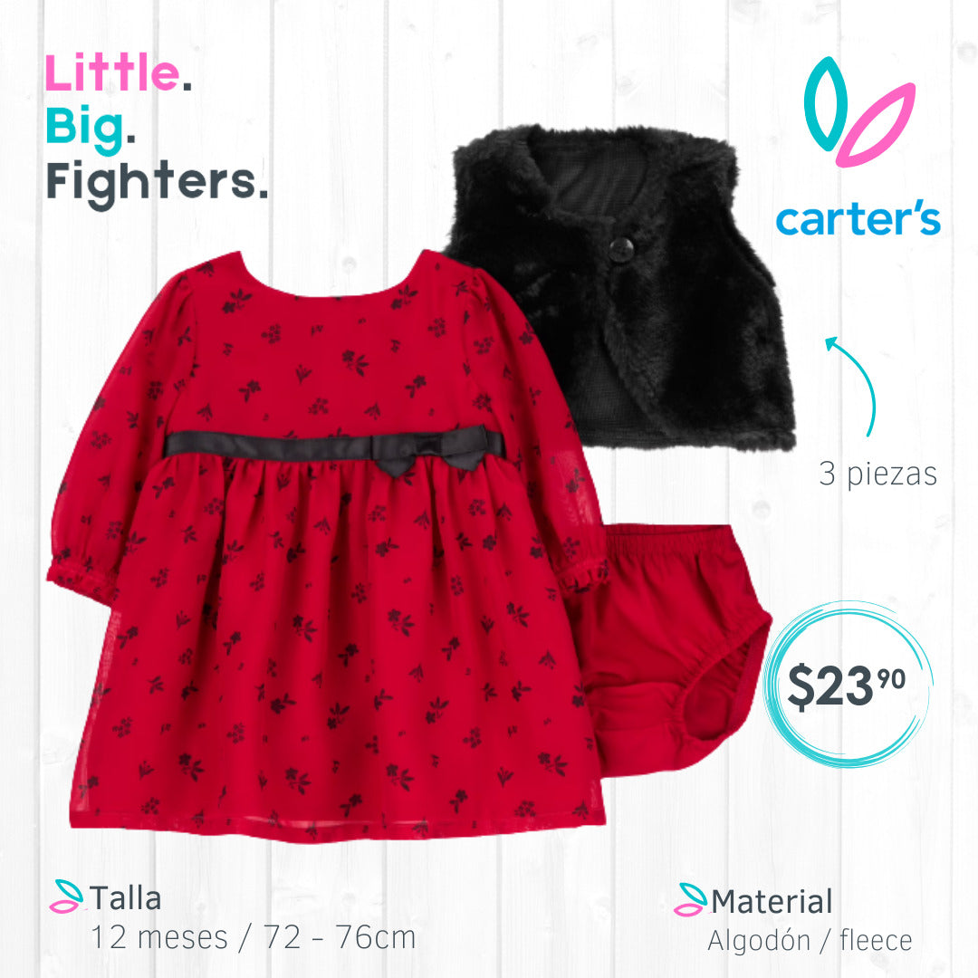 Vestido 3 piezas Carters / 12 meses