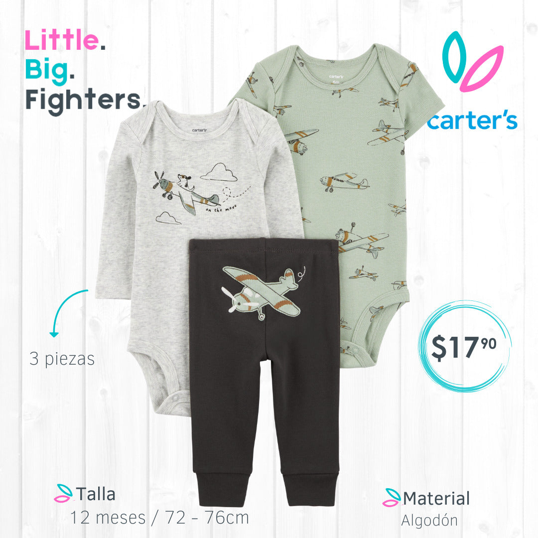 Set 3 piezas Carters / 12 meses