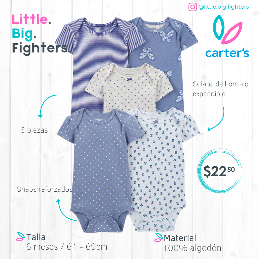 Set 5 bodies Carters / 6 meses