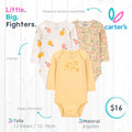 Set 3 bodies Carter's / 12 meses amarillo