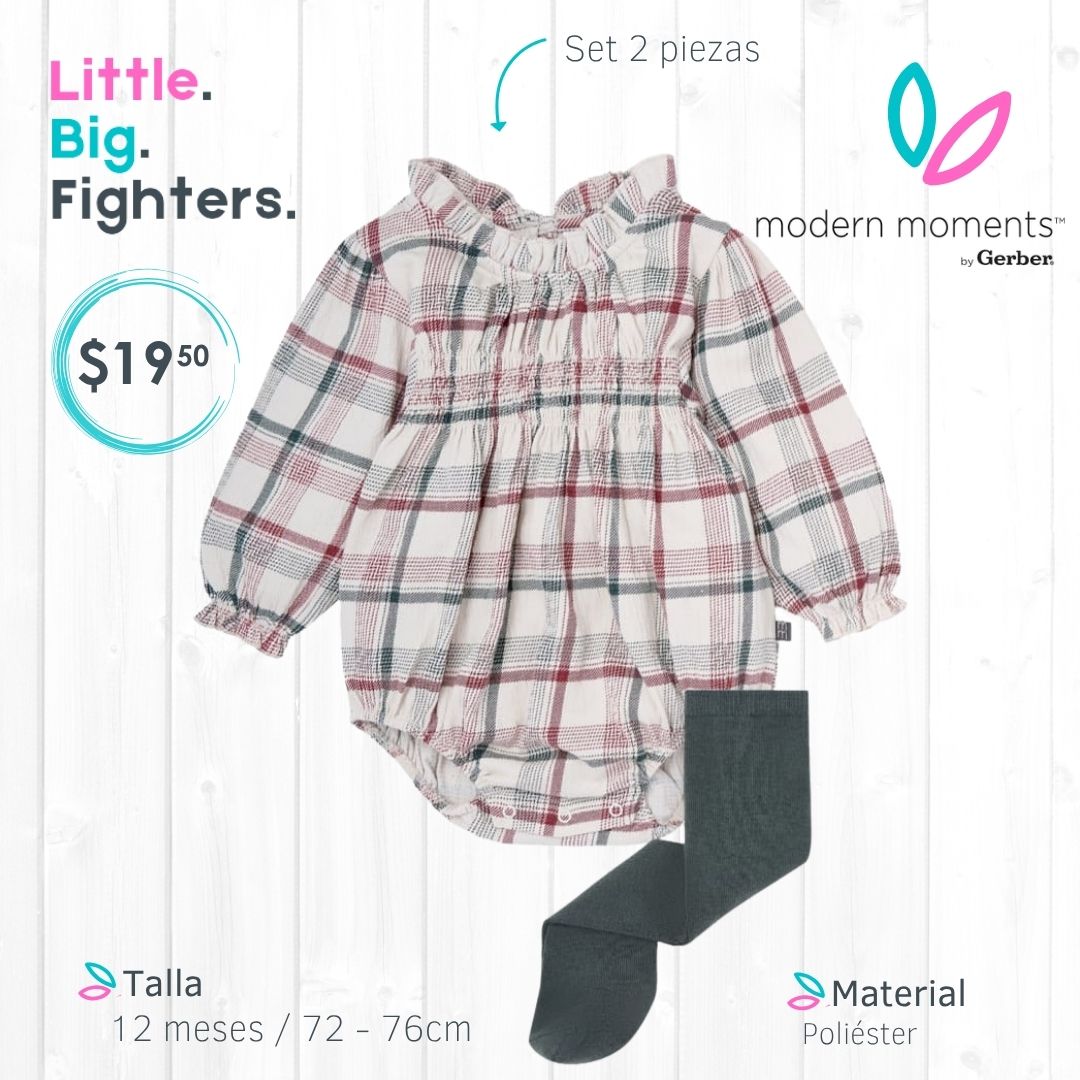 Set 2 piezas Gerber-Modern Moments / 12 meses