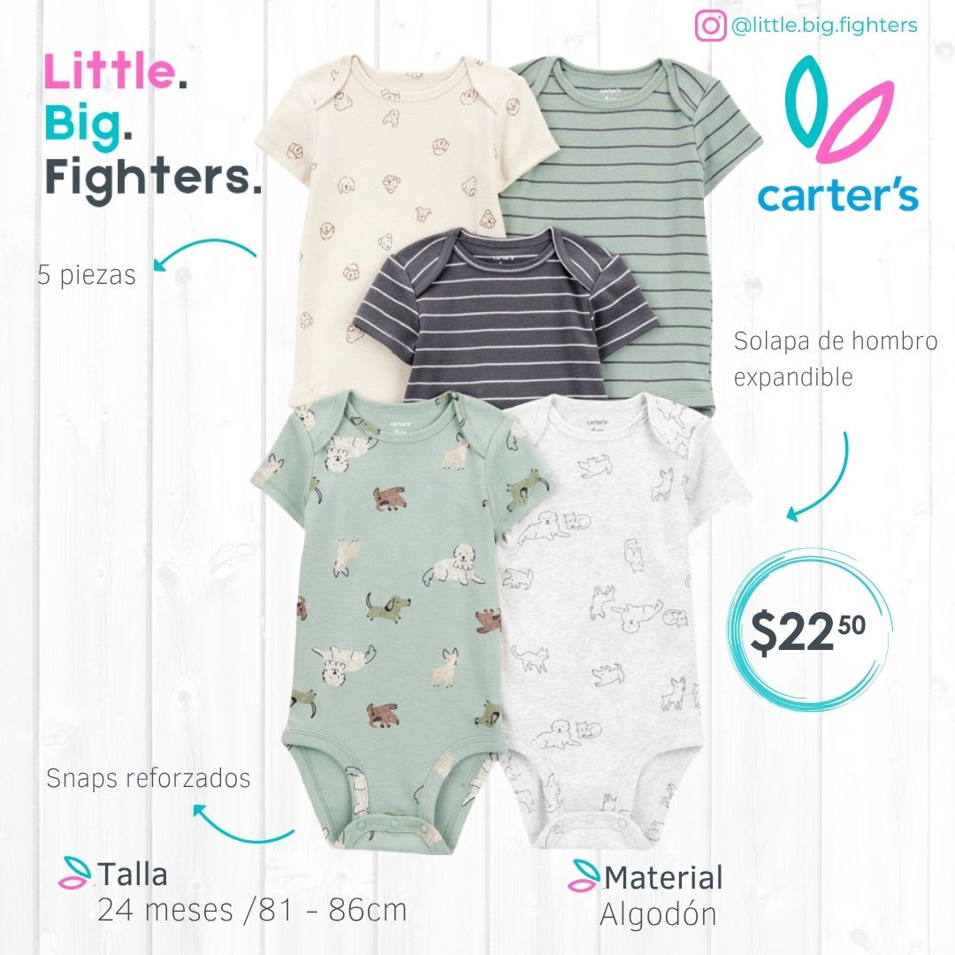 Set 5 bodies Carter's / 24 meses