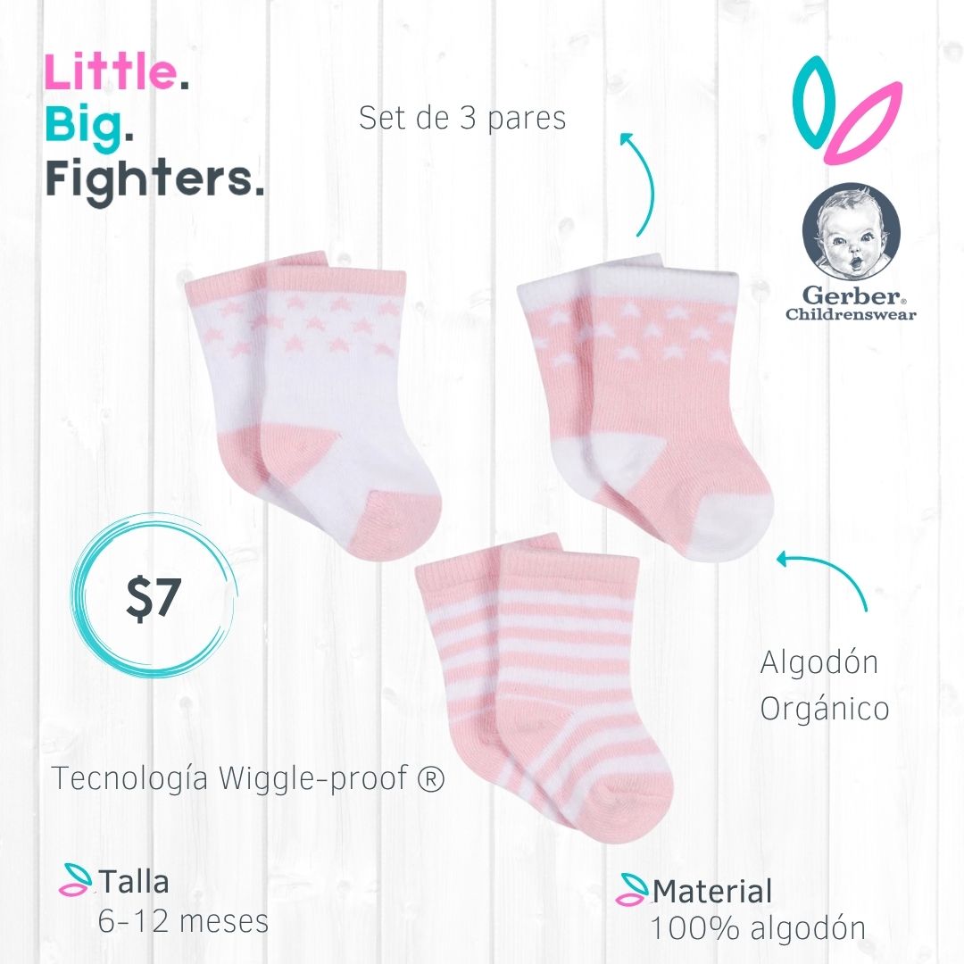 Set 3 pares Gerber / 6-12 meses