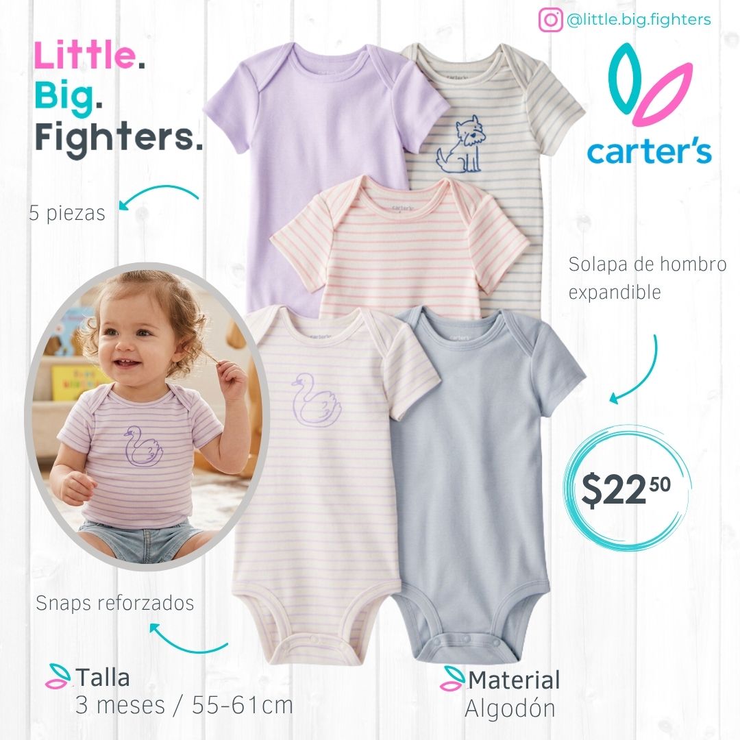Set 5 bodies Carter's / 3 meses