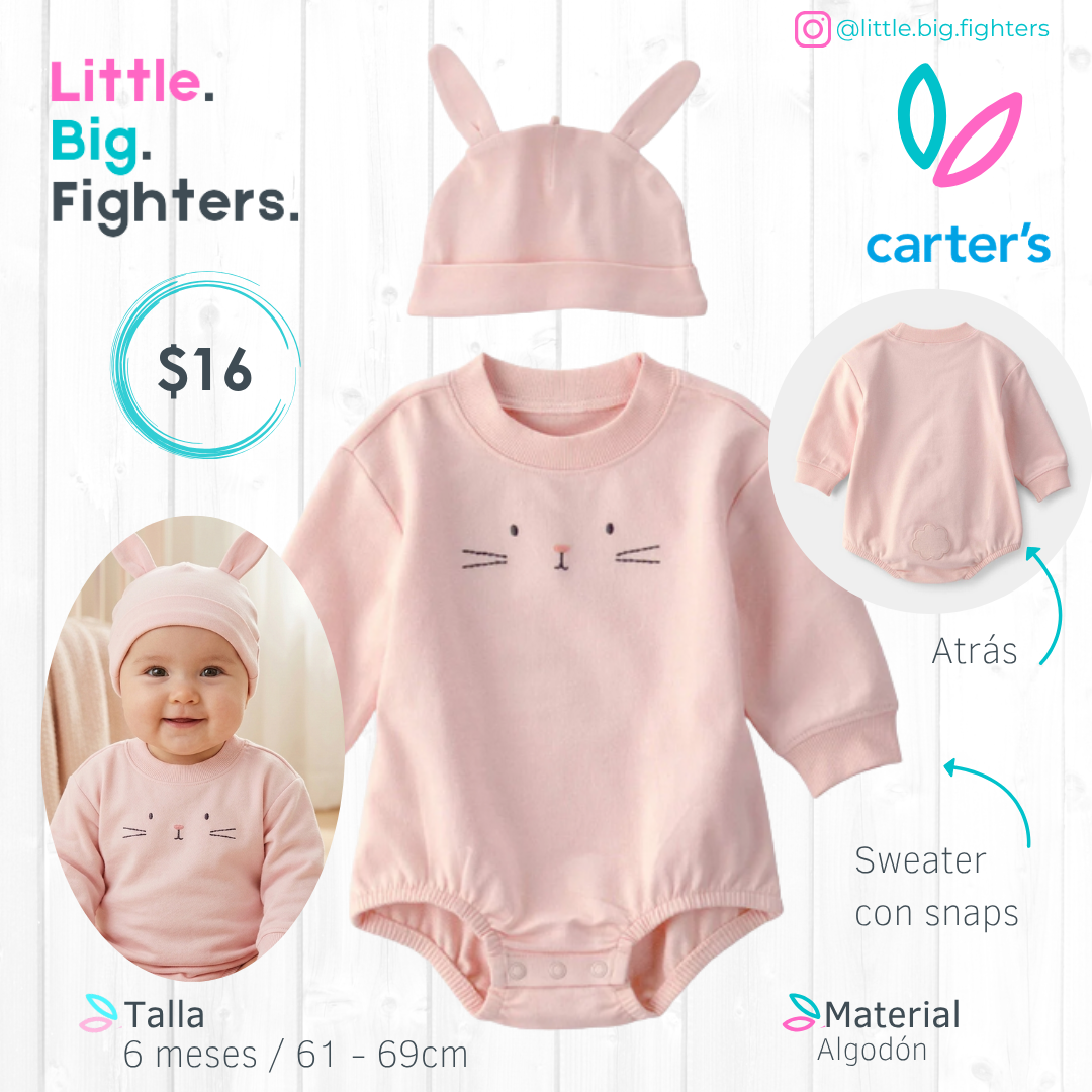 Set 2 piezas Carter's Conejo / 6 meses