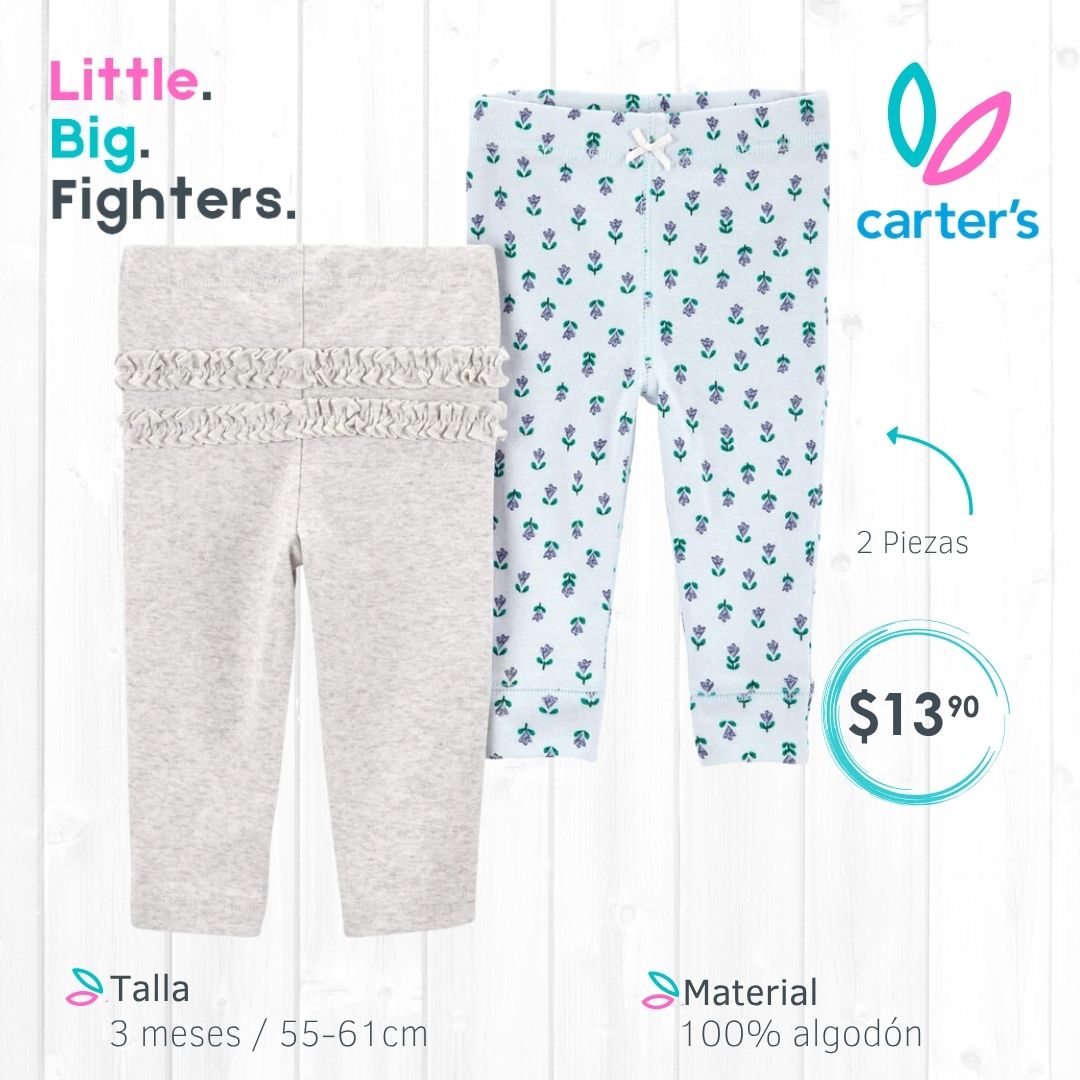 Set 2 pantalones Carter´s  / T: 3 meses